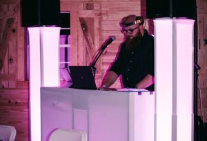 DJ spinning the hits at wedding reception
